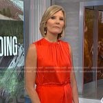 Kate’s red sleeveless satin dress on NBC News Daily