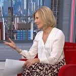 Kate's white blouse and abstract print skirt on NBC News Daily