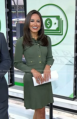 Kaylee's green rib knit dress on Today