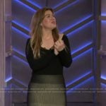 Kelly’s colorblock knit maxi dress on The Kelly Clarkson Show