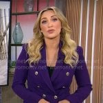 Kelly O’Grady’s purple blazer on CBS Mornings