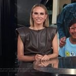 Keltie’s brown leather dress on E! News