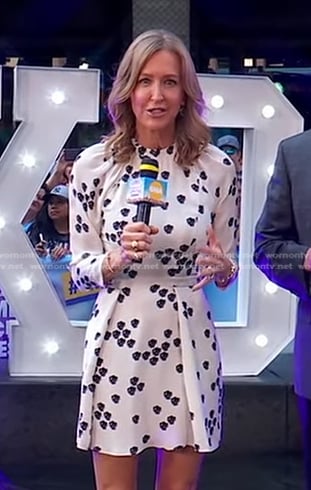 Lara's white floral dress on Good Morning America