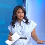 Laura’s blue belted shirtdress on Today