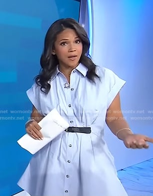 Laura's blue belted shirtdress on Today
