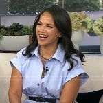 Laura’s blue belted shirtdress on Today