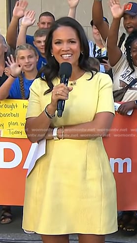 Laura's yellow mini dress on Today