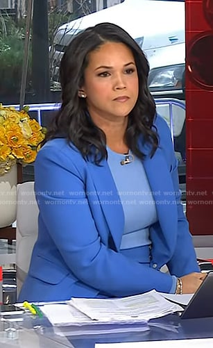 Laura’s blue blazer and pants on Today