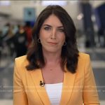 Liz Kreutz’s orange ruched sleeve blazer on Today
