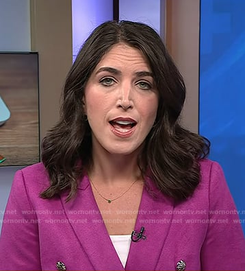 Liz’s purple suede blazer on Today