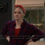 Lulu’s plaid shirt on General Hospital