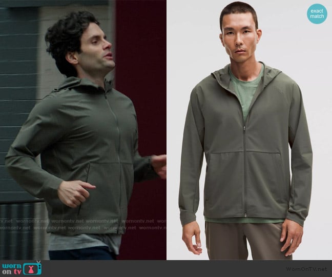 Lululemon Pace Breaker Jacket worn by Joe Goldberg (Penn Badgley) on You