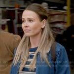 Novak’s denim jacket with sherpa collar on Chicago Fire