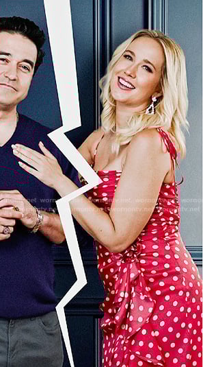 Maddie’s red polka dot ruffle dress