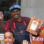 Marcus Samuelsson’s bronw colorblock shirt on Today