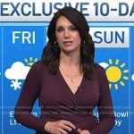 Maria’s burgundy wrap dress on Today