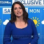 Maria's blue ribbed square neck knit dress on Today