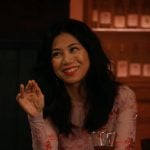 Mel’s lilac floral mesh dress on The Equalizer
