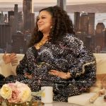 Michelle Buteau’s printed maxi dress on The Drew Barrymore Show