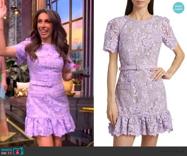 Milly Garden Lace Flounce Minidress worn by Alyssa Farah Griffin on The View