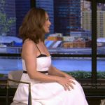 Minka Kelly’s white contrast dress on Live with Kelly and Mark