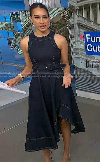Morgan’s belted denim dress on NBC News Daily