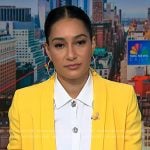 Morgan’s jewel button blouse on NBC News Daily