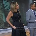 Savannah’s black leather mules on Today