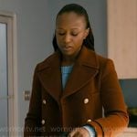 Naomi's brown coat on Chicago Med