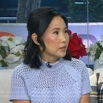 Vicky’s blue open knit sweater on Today