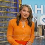 Ginger’s orange button down shirt on Good Morning America