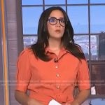 Savannah Sellers’s orange belted mini dress on NBC News Daily