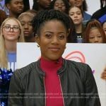 Priscilla Thompson’s black leather jacket on Today