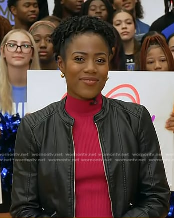 Priscilla Thompson’s black leather jacket on Today