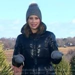 Rebecca's black puffer coat on Good Morning America