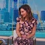 Rebecca’s navy floral dress on Good Morning America