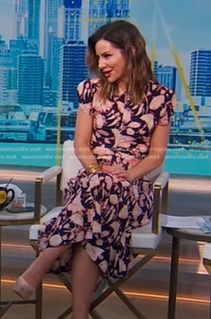 Rebecca's navy floral dress on Good Morning America