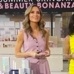 Rhiannon’s pink vest and pants on Good Morning America