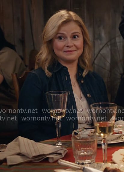Sam's denim shirt jacket on Ghosts