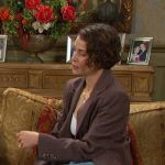 Sarah’s taupe lace-up boots on Days of our Lives
