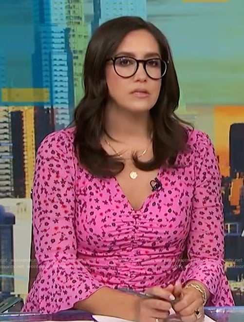 Savannah’s pink floral print dress on NBC News Daily