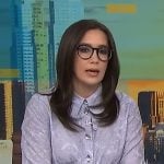 Savannah’s lilac embellished button blouse on NBC News Daily