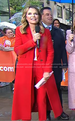 Savannah's red coat on Today