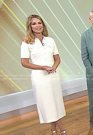 Savannah's white polo dress on Today