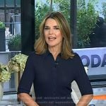Savannah’s navy ribbed polo dress on Today