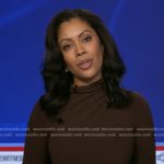 Shirleen’s brown ruched dress on Good Morning America