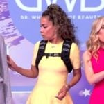 Sunny’s yellow eyelet mini dress on The View