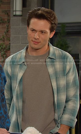 Tate's green plaid shirt on Days of our Lives