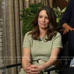 Tina Fey’s green gingham check tee and skirt on Today