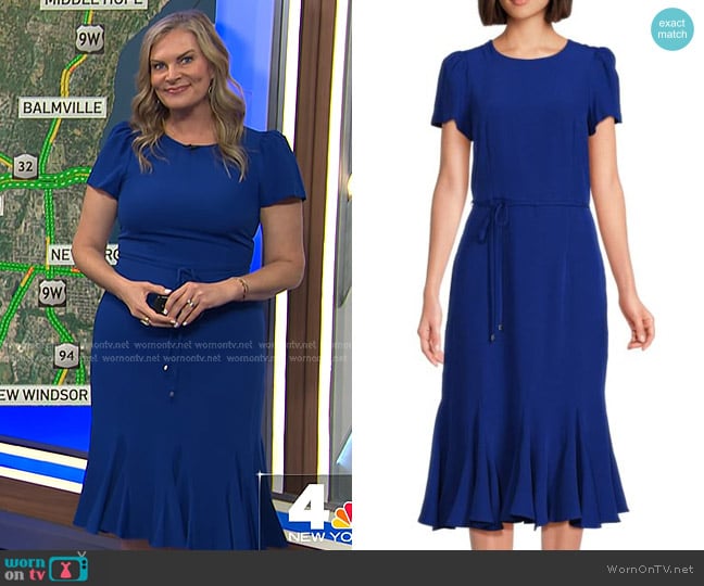 Tommy Hilfiger Ruffle Midi Dress worn by Emily West on Today